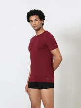 Luxury Modal Crew Neck Tee - Burgundy